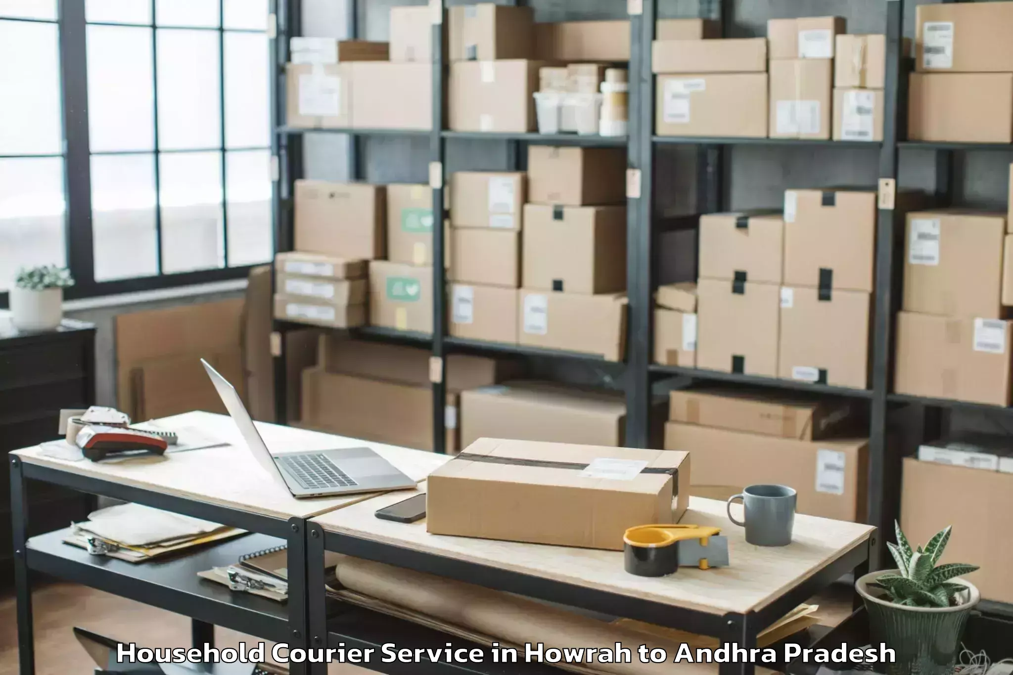 Reliable Howrah to Kothapeta Household Courier